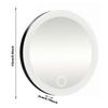 Portable Rechargeable Magnifying Mirror with 3-Color LED Light Suction Cup base of operations Dimmable Ideal for Travel and Makeup Use Men Women