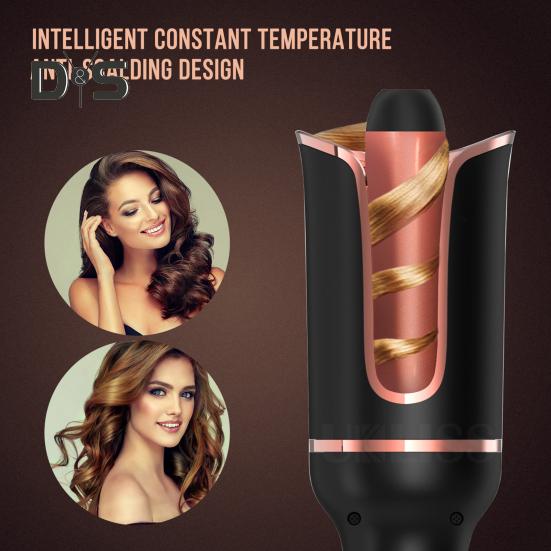 Automatic Hair Curling Iron 4 Temperature Adjustable Fast Heating Portable Travel Hair Curler Electric Curling Wand Women Hair Styling Tools