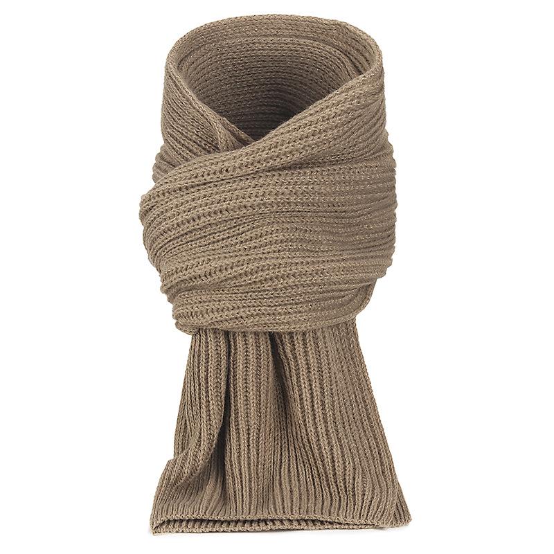 FEWK Winter Extra-Langer Schal und Mütze Set - Unisex Fleecefutter Kältefest Warm Gestrickt