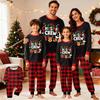 Family Matching Christmas Pajama Set, Round Neck Long Sleeve Top and Pants for Kids and Adults, Holiday Loungewear
