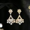 Elegant Zircon Long Dangle Earrings - S925 Silver Needles, High-End Fashion for Women