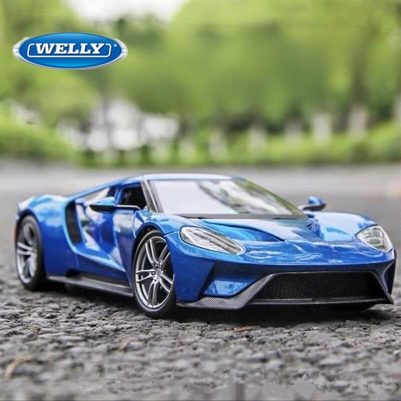 Welly 1/36 Ford GT 2017 Alloy Sports Car Model Diecasts Metal Classic Racing Vehicles Car Model Simulation Collection Kids Gifts