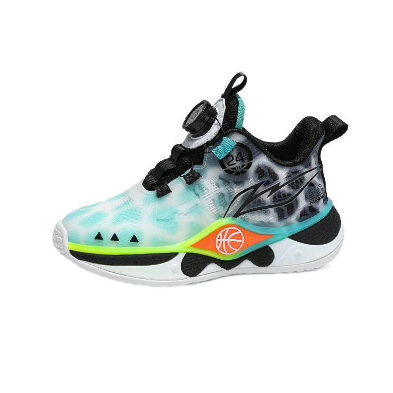 Boys basketball shoes children's mesh breathable sports shoes 2025 autumn new student travel shoes medium and older children's wave shoes