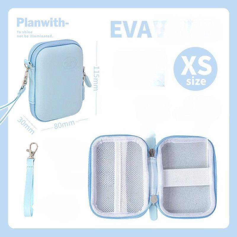 Planwith Friends Plan EVA hard shell storage bag, drop-proof and pressure-resistant waterproof digital accessories partition storage bag