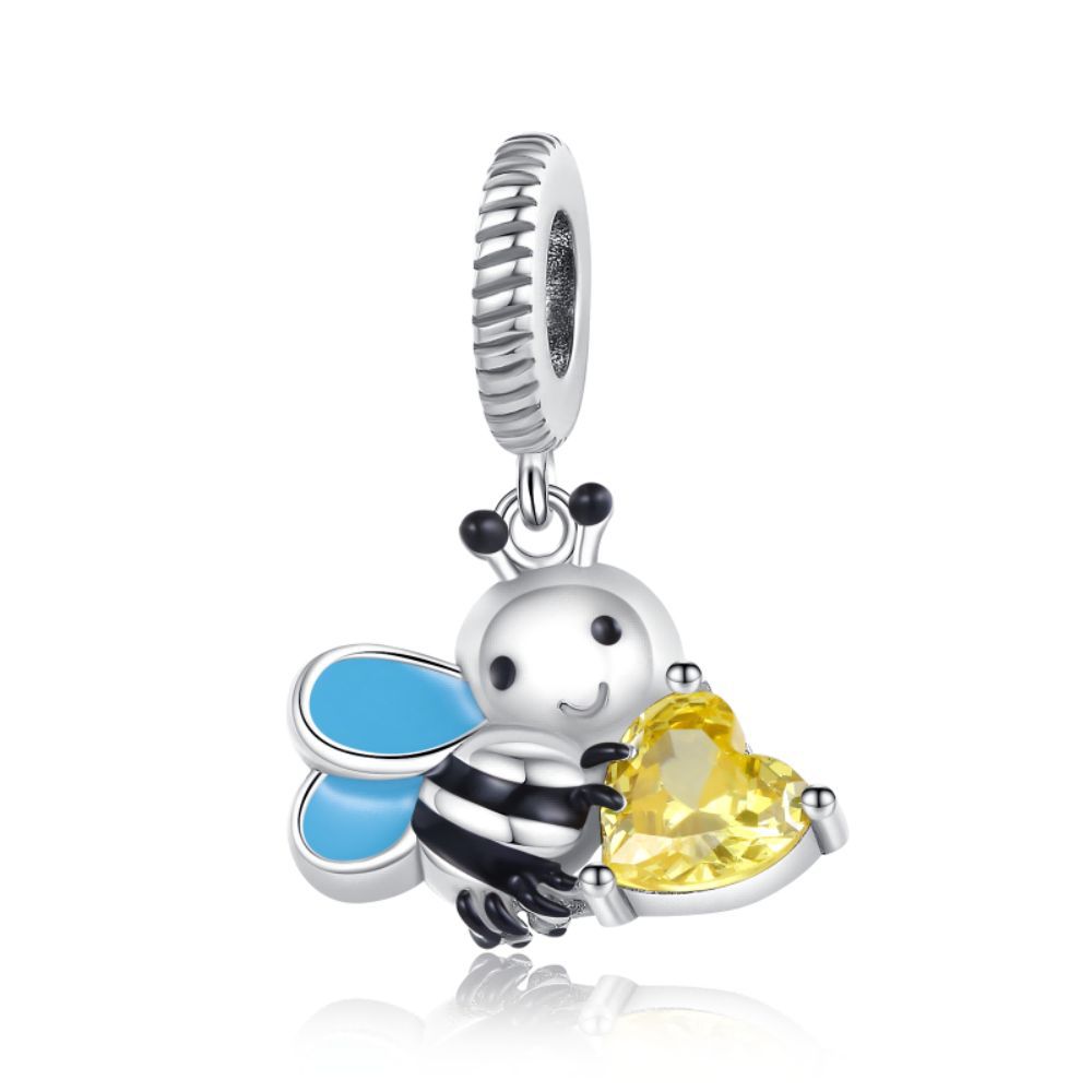 S925 Silver Ocean Theme DIY Heart Pendant Handmade Seahorse Dolphin Popular Necklace Charm