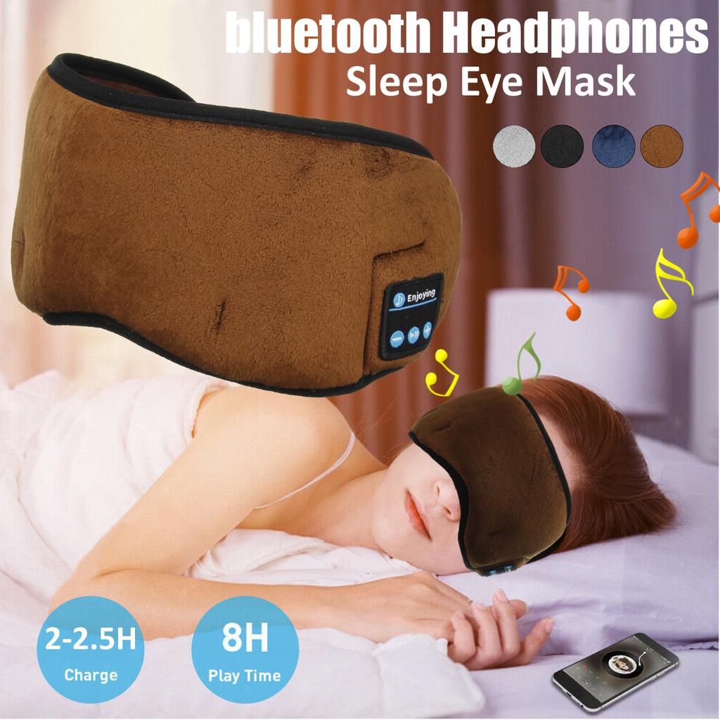 Buy Wireless Bluetooth 5.0 Sleeping Eye Mask Headphone Music Sleep