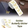 Waterproof Butterfly Stickers Golden Gold Foil Stickers Decorative Stickers  Envelope Sealing