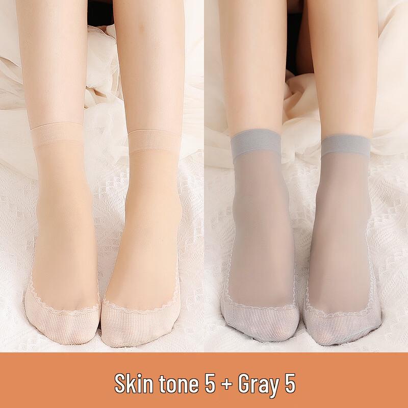 LangSha Women s Cotton Sole Invisible Mid-Calf Socks