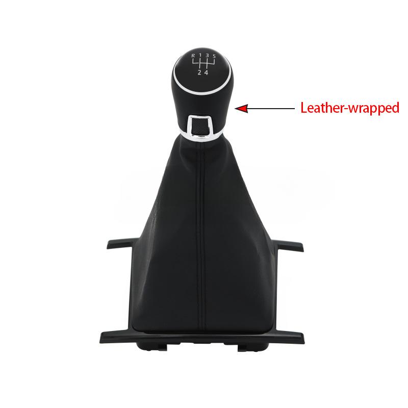 New MT Black 5/6 Speed Car Gear Shift Knob Lever Stick With PU Leather Boot For Volkswagen VW Amarok 2010-2024 Auto Accessories