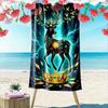 Majestic Radiant Stag Brilliance Print Beach Towel, Quick Drying, Suitable for Travel, Outdoor Sports, Jogging, the Beach and Swimming, Gift