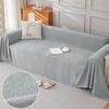 Modern Simple Chenille Herringbones Sofa Cover Cloth Four Seasons Universal Towel Solid Color Full Wrap Cover Cloth Sofa Blanket