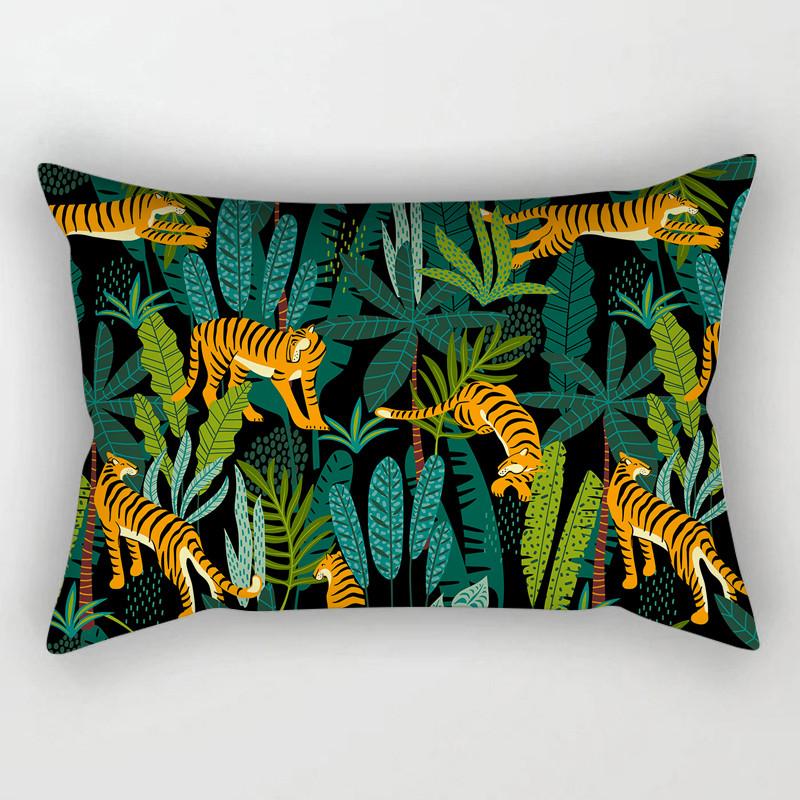 

Наволочка с украшением в виде животных джунглей 30x50, наволочка с изображением тигра и леопарда, домашний декор, диван, гостиная, автомобиль, наволочка 30X50cm