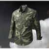 Men S Long Sleeve Loose Cotton Work Shirt Casual Outdoor