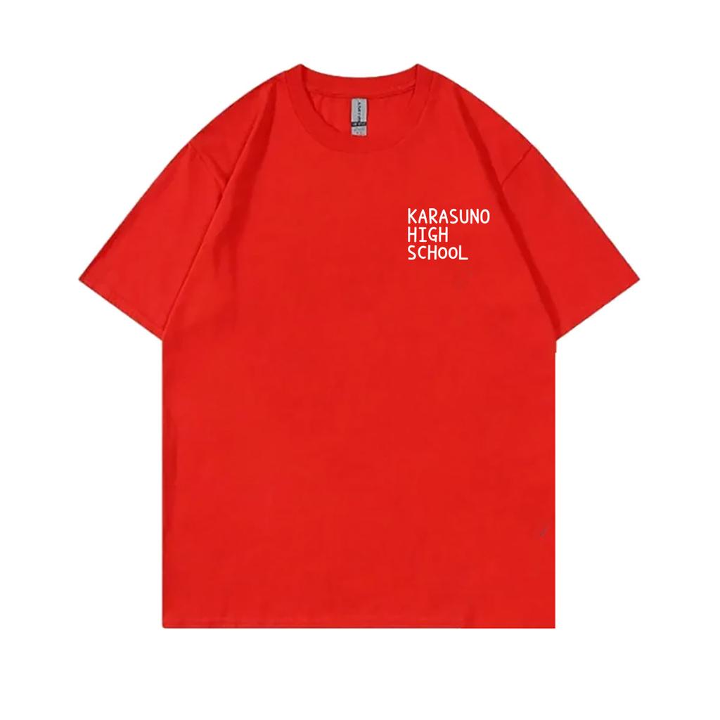 Anime Haikyuu Lycée Karasuno Hinata Shoyo Même Style T-shirt Unisexe Unisexe Unisexega T-shirts Unisexe Casual Vintage Streetwear