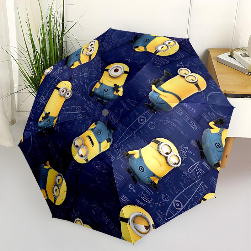 1pc Minions Automatic Umbrella 8-Bone Design Compact Gear for Outdoor Travel, Perfect Helloween Chrismas Gift for Friends or Family yy250903233