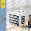 Desktop File Organizer with Storage Boxes and Book Stand