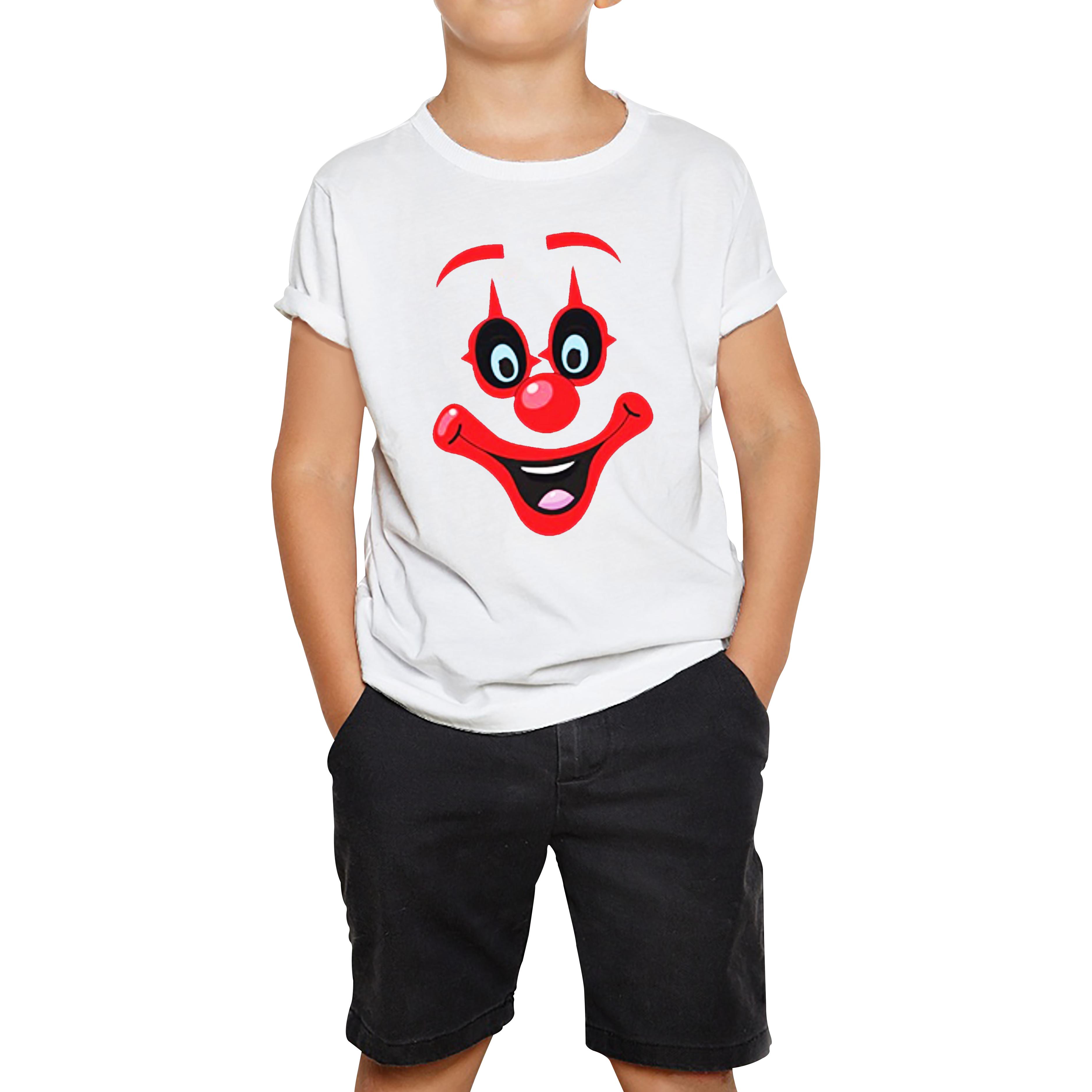 Funny Clown Face Red Nose Day Kids T Shirt. 50% Goes To Charity 140