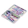 16Pcs Manicure Set High Sharpness Stainless Steel Color Coating Multifunction Nail Clipper Set for