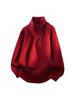 2025 Winter Men's High Neck Pullover Knitwear with Scarf