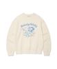 WACKY WILLY Women'S Big Lily Graphic Sweatshirt Cream