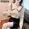 Doll Collar Long Sleeved Chiffon Shirt for Women Autumn Temperament Top Chic Shirt