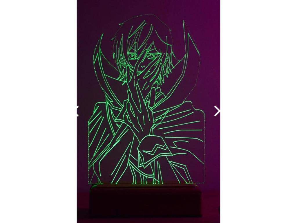 Anime Code Geass Lelouch Veilleuse 16 couleurs