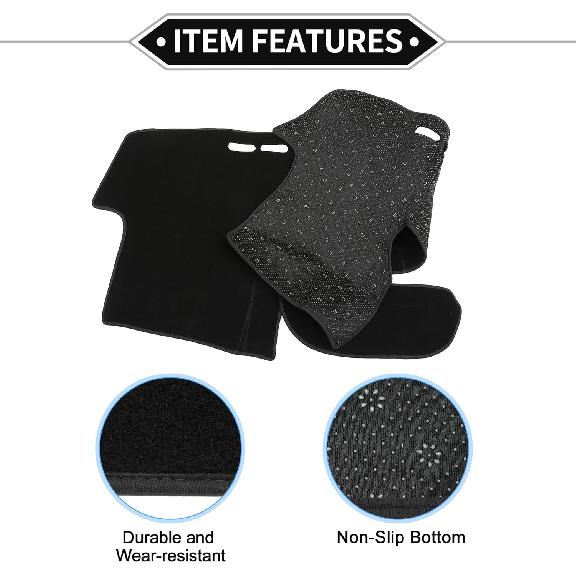Dash Cover Compatible for Toyota Yaris 2004-2011, Non-Slip Polyester Black Center Console Dashboard Cover Pad Carpet