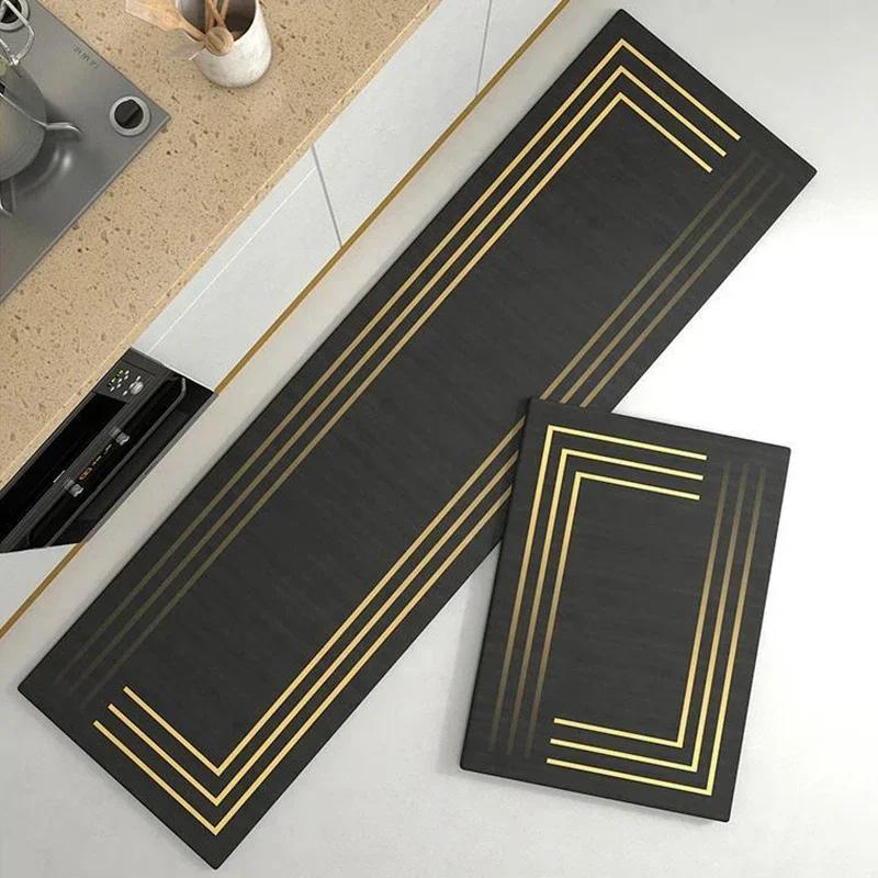 Nordic Modern Kitchen Floor Mat Home Entrance Doormat Living Room Carpet Anti-slip Bedroom Long Rugs Alfombras De Cocina