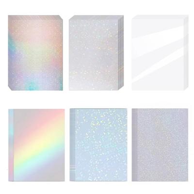5 Pièces Feuilles de Plastification A4 Autocollant Vinyle Imperméable Nouveau Papier Autocollant Holographique Fabrication d'Autocollants