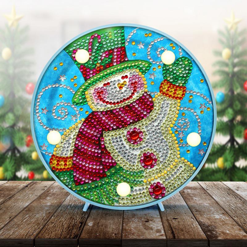 Diamond Painting LED Night Light Drawing Seat Decorative Bedside Lamp