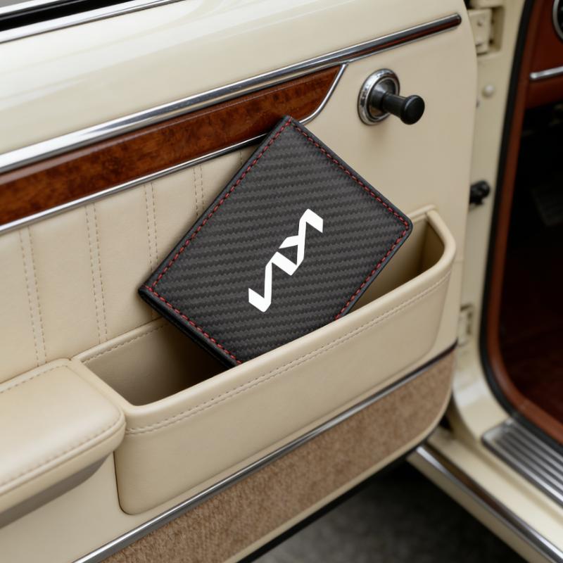 Porta Patente di Guida Borsa Portacarte in Pelle Scamosciata Per Kia Soul Cerato Accord Documenti di Guida ID Aziendale Portafoglio Porta Passaporto sfylr11