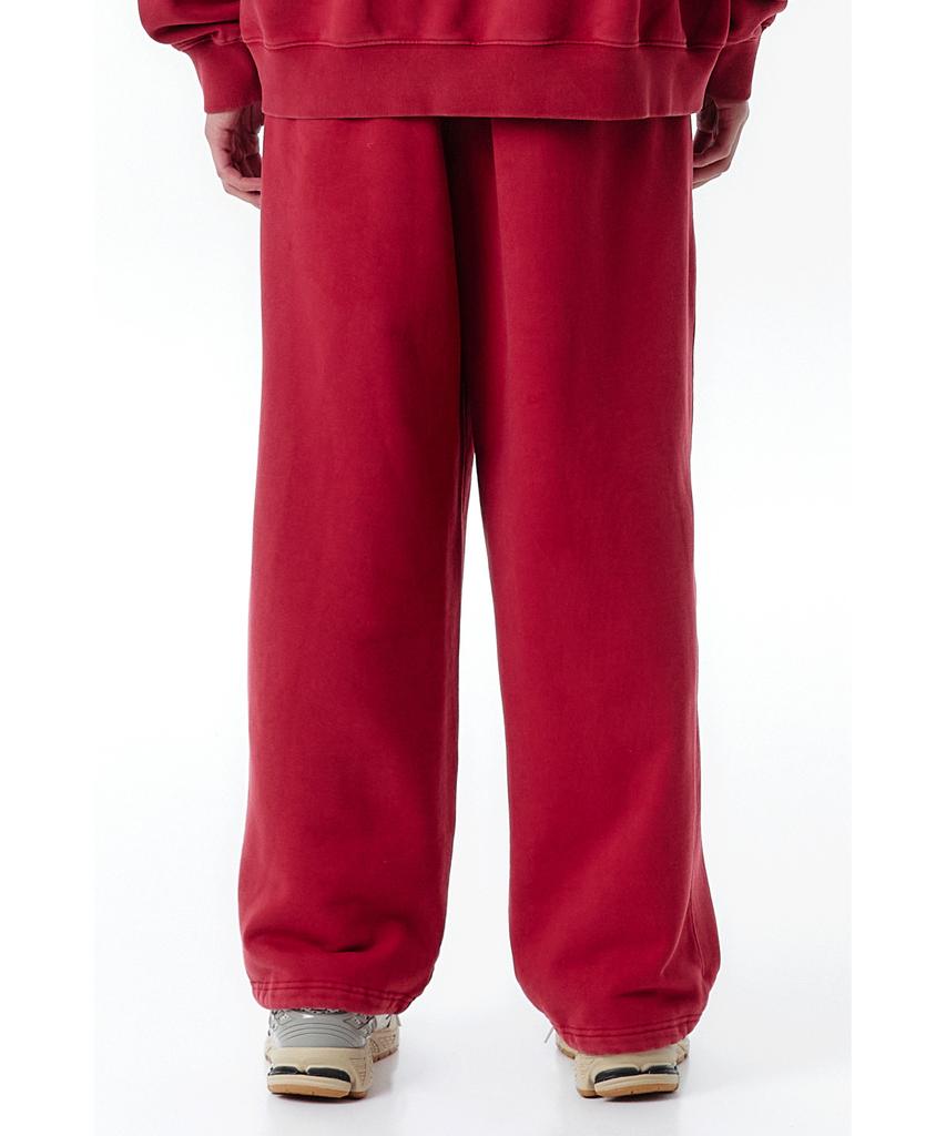 Opeunyadeu(Owai) Vintage Washed Sweat Pants-Deep Red