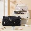 Travel Hair Dryer Bag Quilted Hair Dryer Pouch with Hook Portable Padded Hair Tools Organizer for Hair Dryer And Accessories