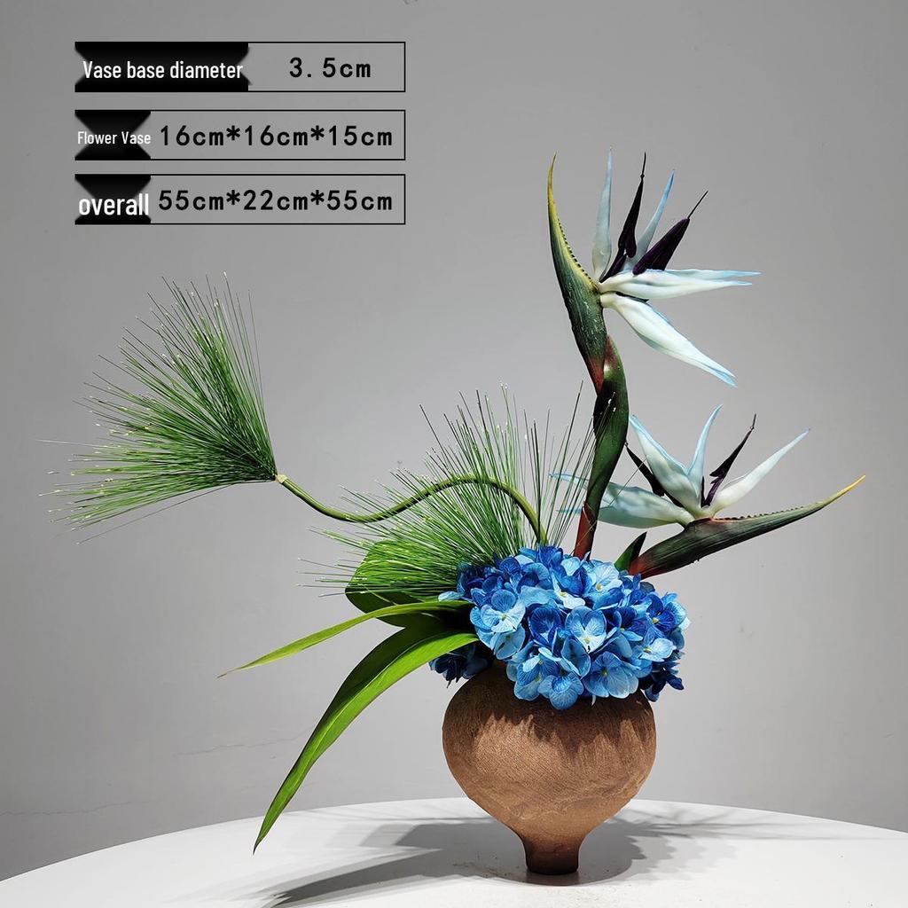 Chinese Style Floral Coffee Table Arrangement for Living Room or Hotel Decor