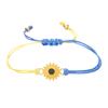 Bracelet Hand Woven  Bracelet Yellow Blue Flower Bracelet