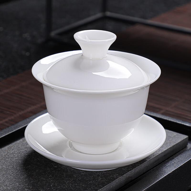 Shangqi White Porcelain Gaiwan Gongfu Tea Set