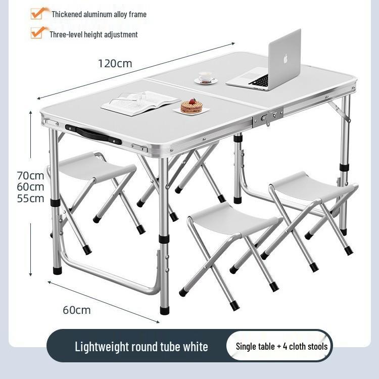 Aluminum Alloy Portable Folding Table and Chairs for Outdoor Market Promotions