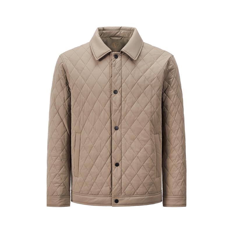 GIOVANNI VALENTINO Men's Casual Padded Turn-down Collar Jacket