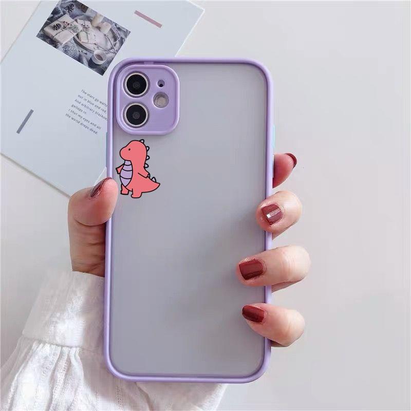 

GYKZ милый мультяшный чехол для пары динозавров для iPhone 13 11 Pro 12 XS MAX XR 7 SE2020 X 8Plus прозрачный жесткий матовый чехол iPhone 13mini