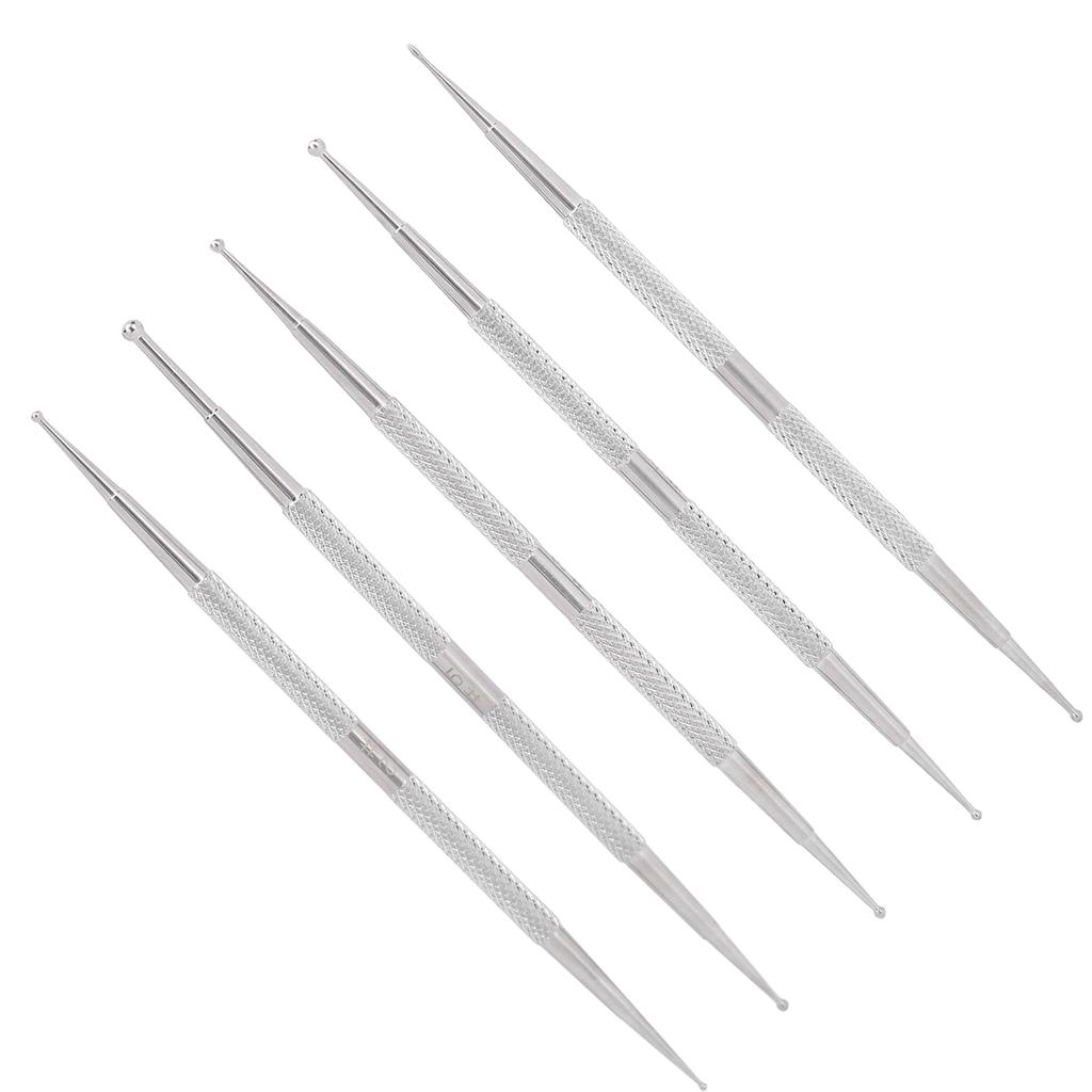 5pcs Double Head Nail Art Dotting Pen Stainless Steel Nail Painting Pen DIY Decoration Dotting Pen