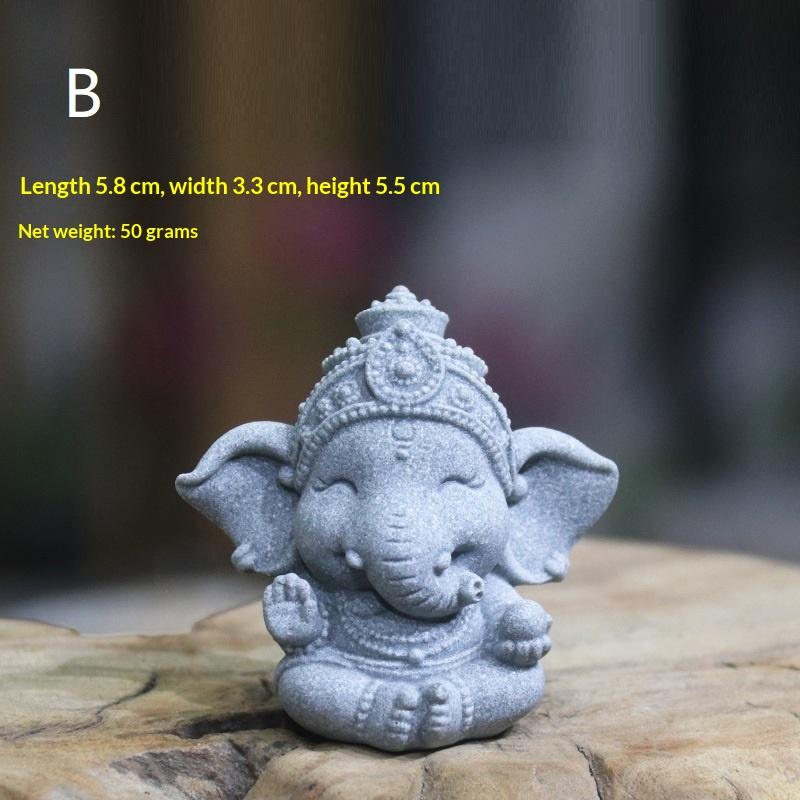 Prayer Pose Guardian Elephant Statue Hand Clasped Spiritual Art Figurine for Office Entryway Shelf Home Decoration 1Pc