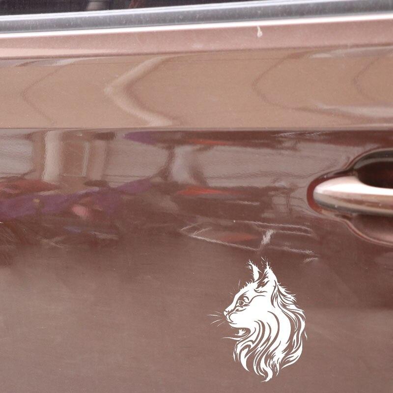 17*21CM Kreative Haustier Katze Auto Aufkleber Vinyl Fation Persönlichkeit Tier Auto Styling Aufkleber Schwarz/Silber