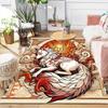 1pc The legendary fox Print Design Area Rug - Soft, Anti-Slip, and Durable Gaming Room Decor for Bedroom