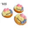 Fake Egg Tart Toy Kitten Squeeze Toy, Stress Relieving Cartoon Healing Ball Soft Stretchy Food Fidget Portable Sensory