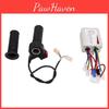 Controller 500W e Spazzolato 36V con Cavo Lungo, Set Acceleratore a Manopola Girevole a 3 Velocità per Biciclette Elettriche