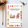 Watercolor Paint Set Christmas Themed Holiday Coloring Book Workbook Holiday Coloring Book with 12 Colors Mixing Palette