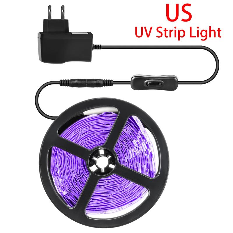 

12V UV Led Strip Light 2835 SMD 395-405nm Ultraviolet LED Diode Ribbon Purple Flexible Tape Lamp for DJ Fluorescence Glow Party