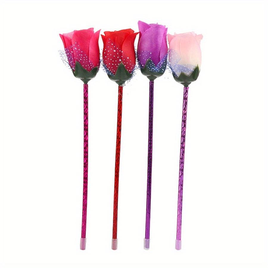 10 Stück 0,5 mm Kreativer Rosen-Kugelschreiber Kreative Schreibwaren Cartoon-Stift Valentinstag Blumenstift Niedliches Lerngeschenk Preis