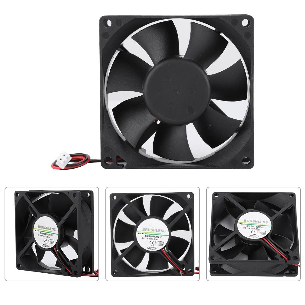 SHLF0812LHE 12 DC12V 0.51A 8CM 2Pin Large Air Volume Cooling Fan Cooler