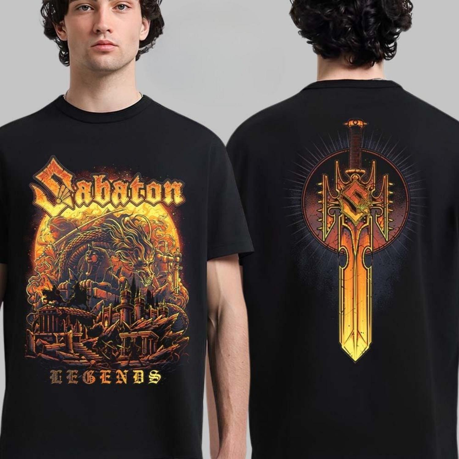 

Новий Sabaton The Legendary Tour Європа 2025 Список Дат Туру Двосторонній Унісекс Футболка Високий Клас Люкс XXXXXL